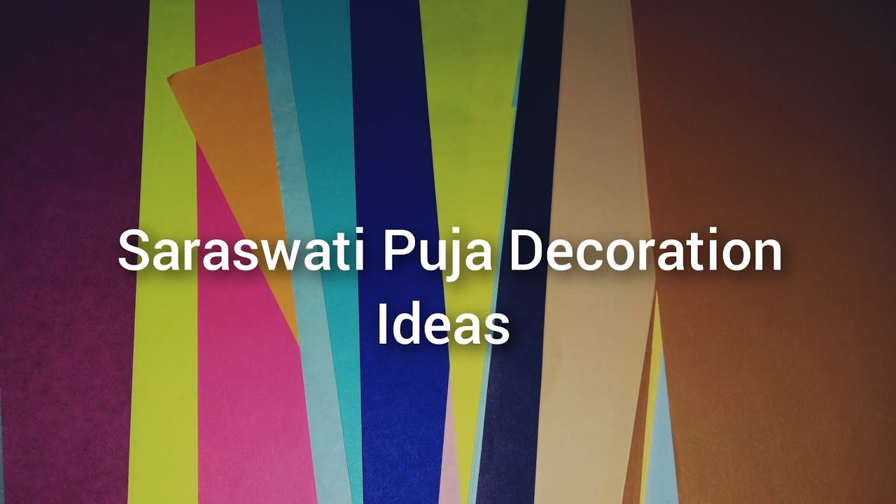 Saraswati puja decorations|Paper Craft|Saraswati Puja Decoration at home|সরস্বতী পুজো