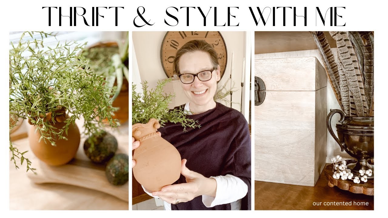 Thrifting for Home Decor~Thrift and Style Home Decor With Me~Thrift Haul~Home Decor On A Budget~Tips