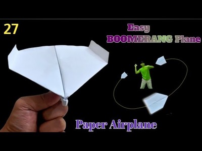 Ver 27 | How to Make Paper Boomerang Plane Easy | with a4 size Paper