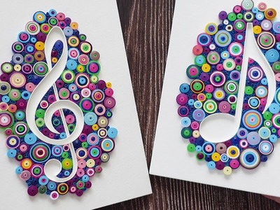 WHAT IS ART WITHOUT MUSIC - how to make paper quilling treble clef