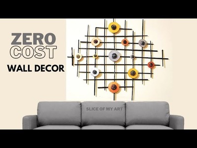 Zero cost wall decor idea | Quick & easy diy home decor| Best out of waste