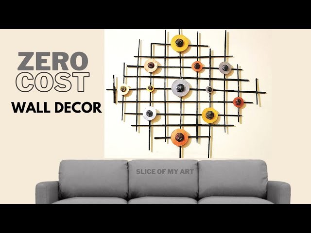 Zero cost wall decor idea | Quick & easy diy home decor| Best out of waste