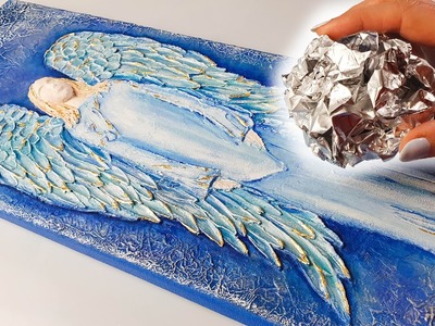 ALUMINIUM Foil Angel - Homemade Materials. Easy 3D TEXTURE! | AB Creative Tutorial