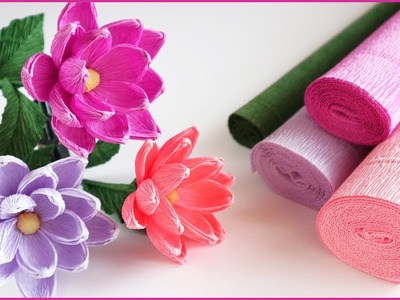 ???? Crepe Paper Flowers ???? How to make easy Paper Flowers