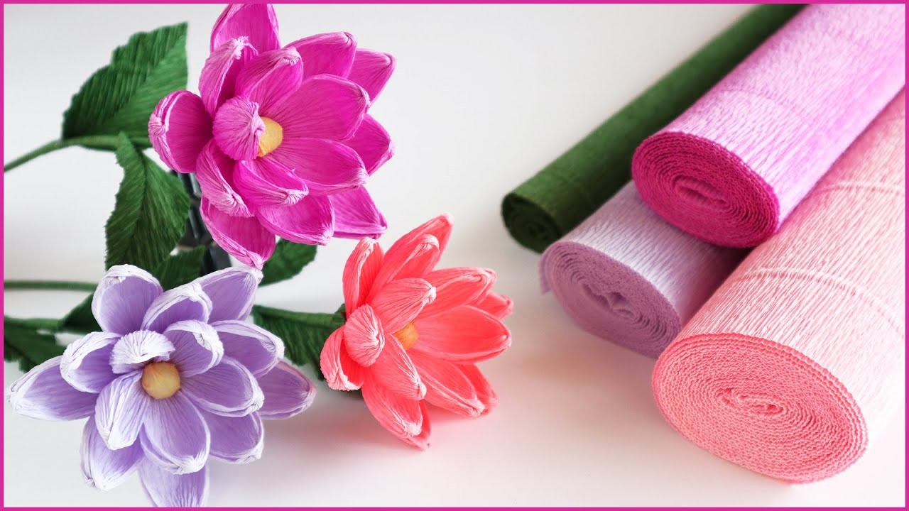 ???? Crepe Paper Flowers ???? How to make easy Paper Flowers