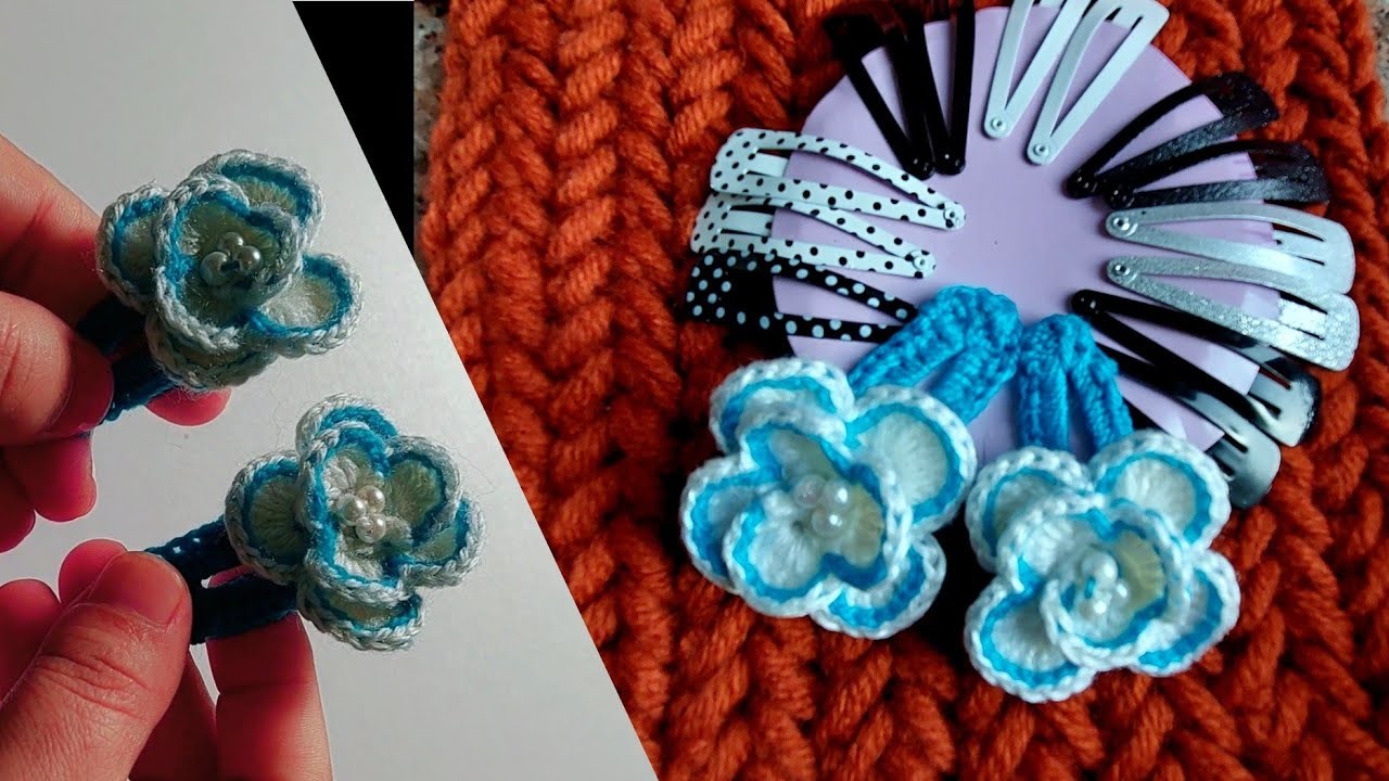 Crochet Toli hair clips ❤️| super easy crochet tutorials