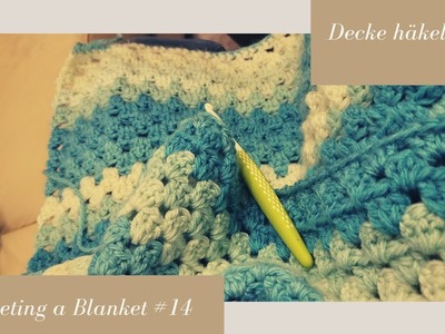Crocheting a Blanket RealTime with no talking. Decke häkeln in Echtzeit  (kein Reden) #14