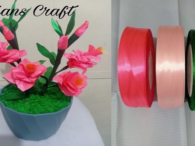 DIY.How to make Fuchsia Flowers from Satin Ribbon