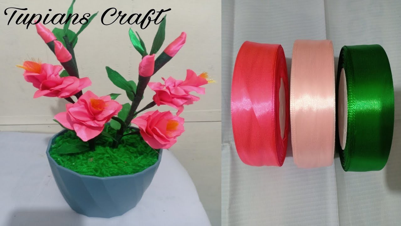 DIY.How to make Fuchsia Flowers from Satin Ribbon