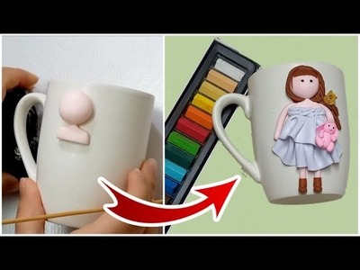 Diy making a very cute girl doll with beautiful clothes with dough