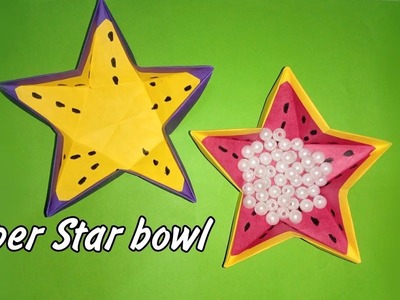 DIY  PAPER  STAR  BOWL _ Paper Crafts_ Easy Origami Star Bowl