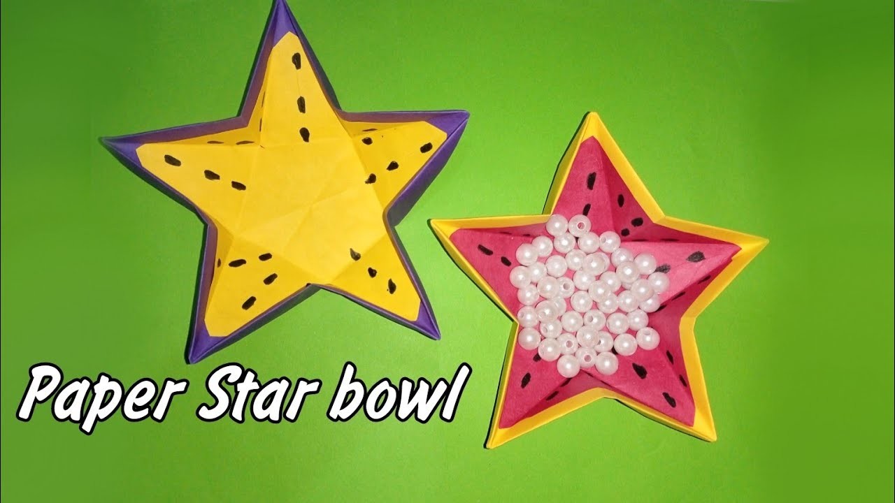 DIY  PAPER  STAR  BOWL _ Paper Crafts_ Easy Origami Star Bowl