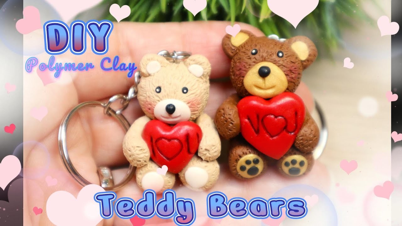 DIY Polymer clay Teddy Bear tutorial| How to make the cutest clay Teddy Bear| Fun crafting ideas