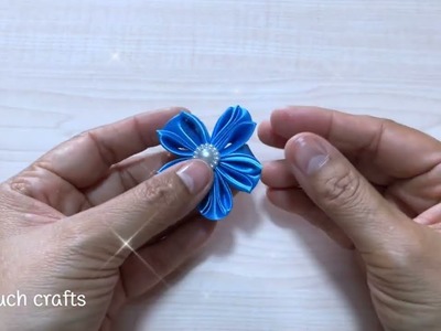 Diy Ribbon flowers | Hand Embroidery Design by Sewing Hack | Easy Trick