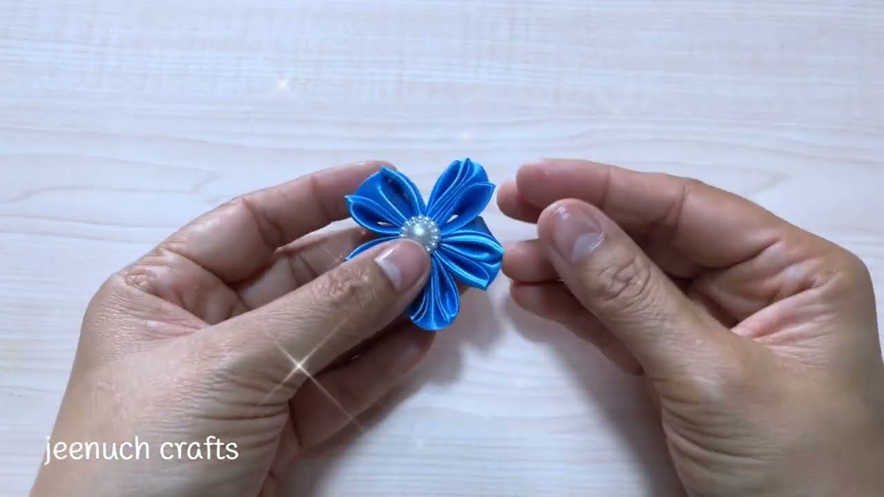 Diy Ribbon flowers | Hand Embroidery Design by Sewing Hack | Easy Trick