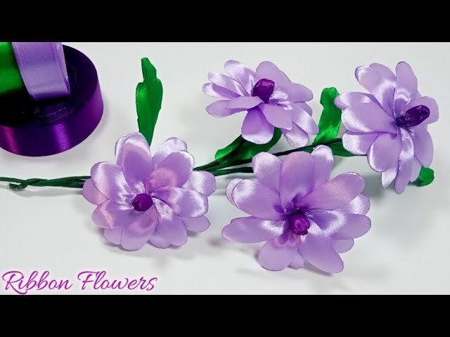 DIY Satin Ribbon Flower Easy ll Tutorial Membuat Bunga Dari Pita Satin Mudah@NurhayatiDIY0990