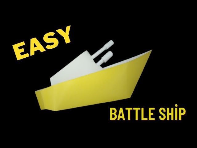 Easy Paper Battleship, How to Make Paper Boat, Origami