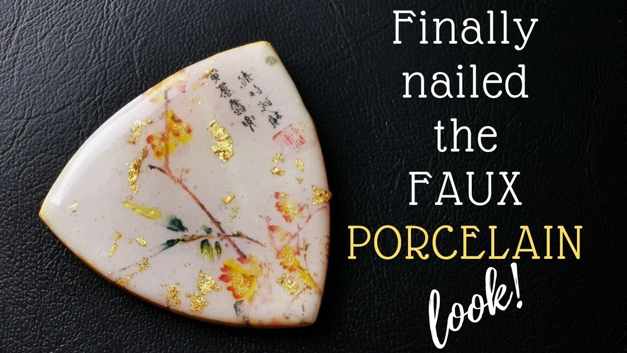 Finally nailed the FAUX porcelain look (Asian-inspired polymer clay tutorial SERIES)#polymerclay