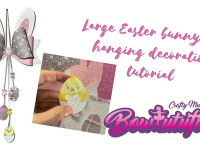 Giant handmade hair bow tutorial Easter decoration. pixie dot deluxe Dottie bunny hair bow