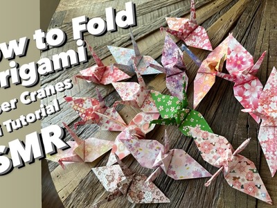 How to Fold Origami Paper Crane Tutorial  Asmr