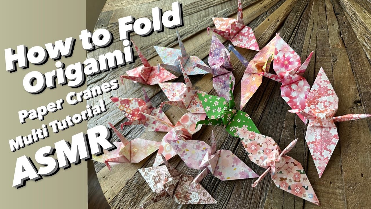 How to Fold Origami Paper Crane Tutorial  Asmr