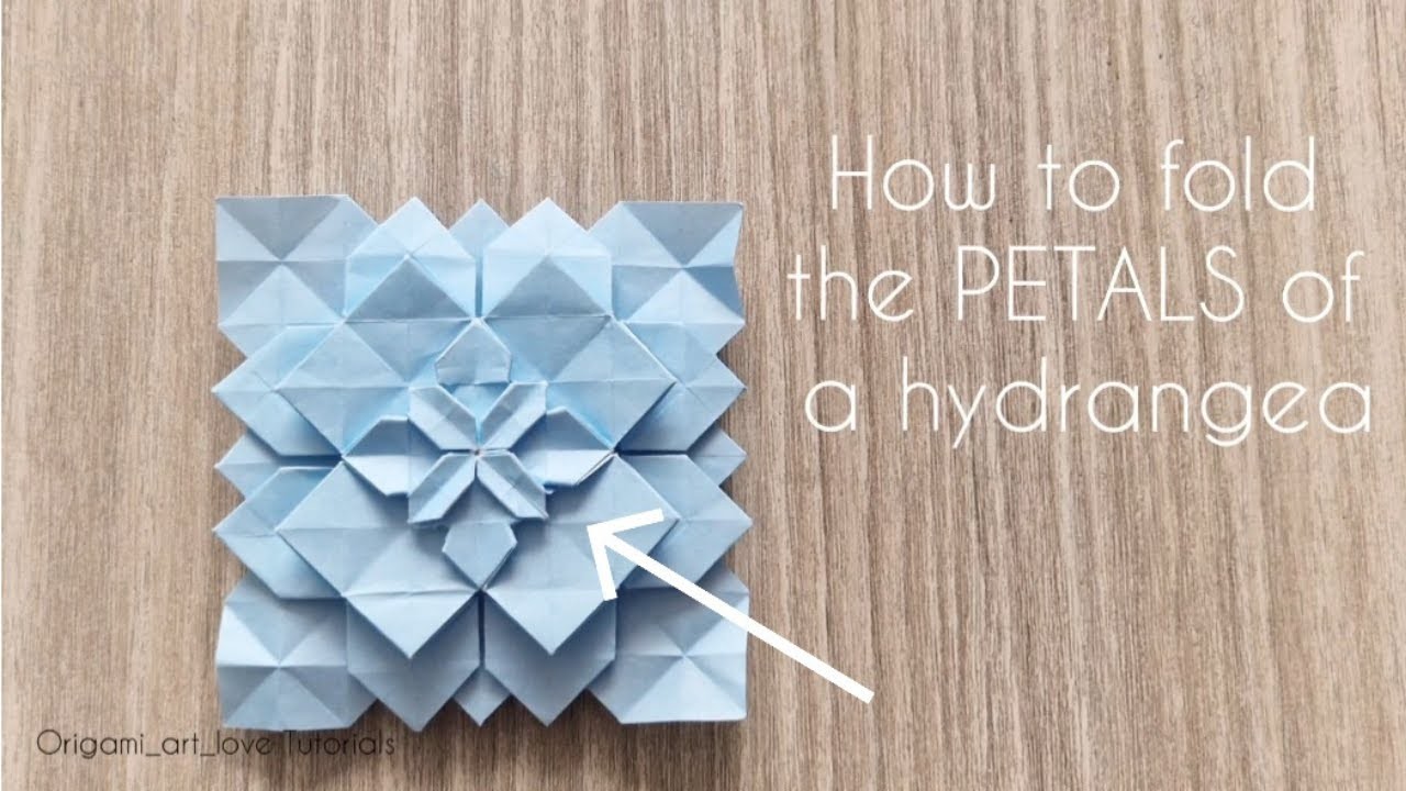 How To Fold The PETALS Of A Hydrangea | Origami | DIY | Papercraft