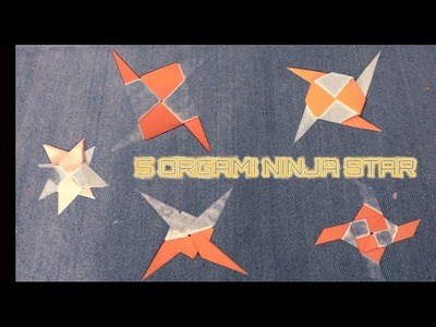 How To Make a 5 different types of Paper ninja star(shuriken) - Origami| STARZ PAPER