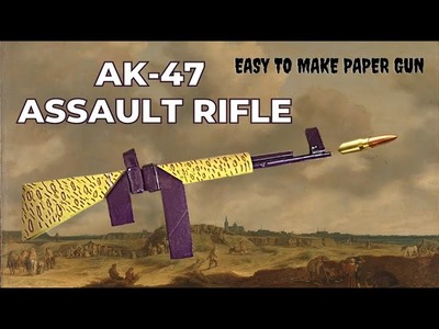 How to Make a Paper Gun AK-47 | Easy Paper Origami Weapons | Fun Paper Toys 2023 | Paper Crafts 2023