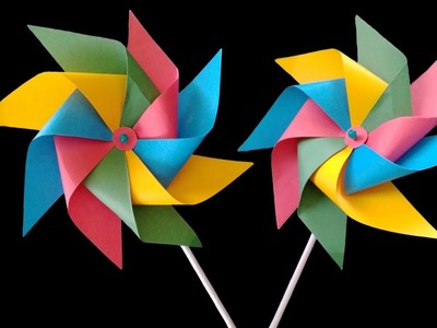 How to make a Paper Windmill for kids.Paper Windmill making tutorials #nsartandcraftbynirasarder