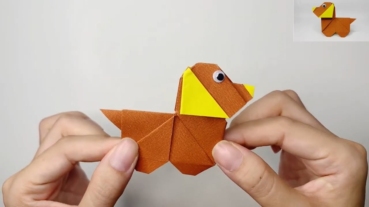 How to Make an origami puppy | paper dog | paper fold art | #origami #paperart #papertoys