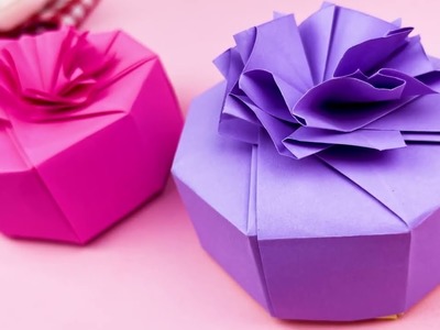 ???????? How To Make Beautiful Origami Flower Gift Box