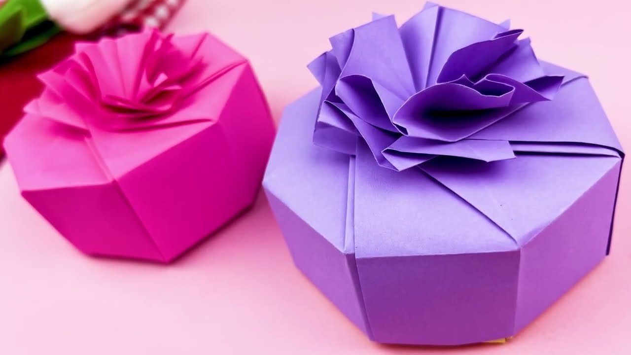 ???????? How To Make Beautiful Origami Flower Gift Box