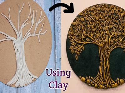 How to Make DIY Wall Hanging with Clay. Clay Mural Painting For Beginners.Air Dry Clay Wall Hanging