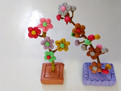 How to make Polymer Clay miniature Flower | Clay mini Flowers