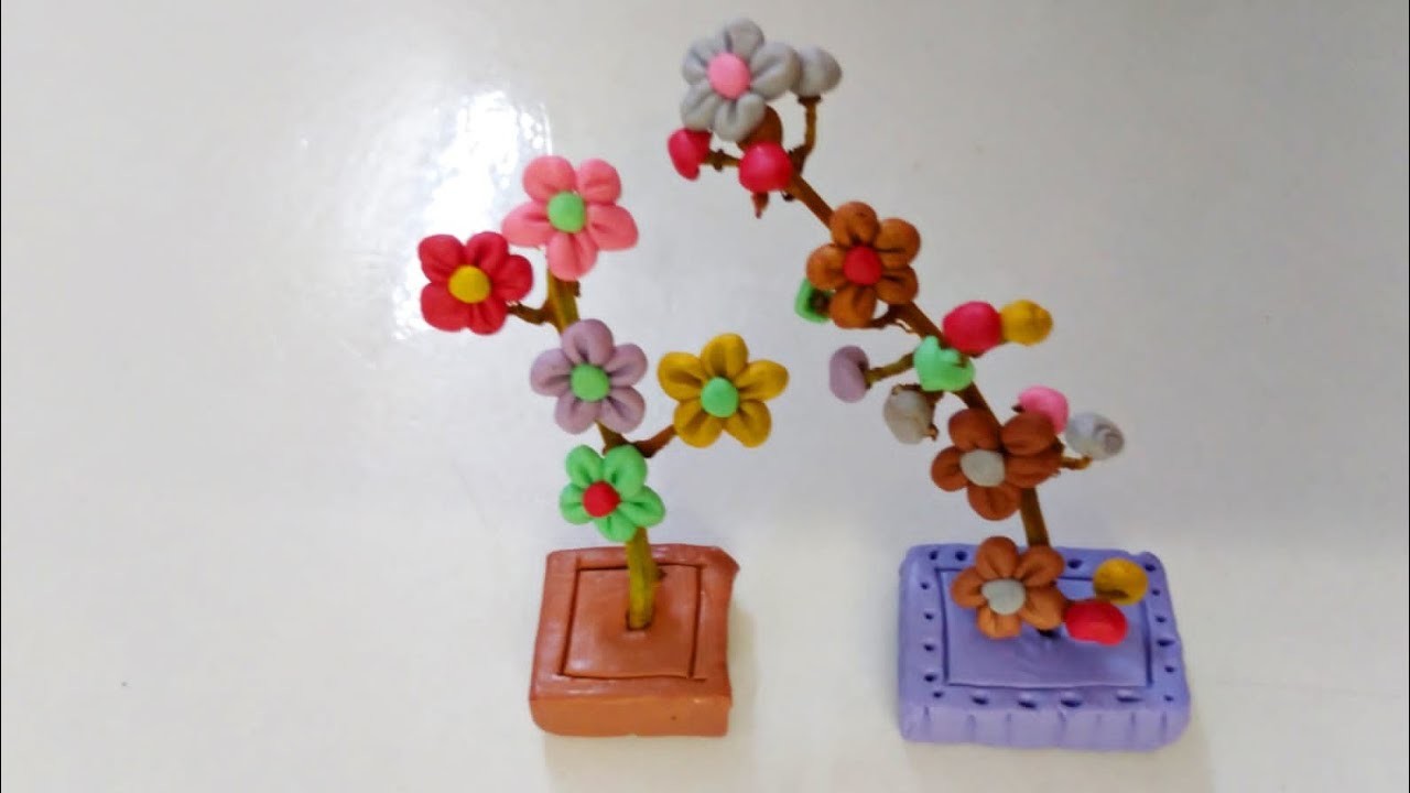 How to make Polymer Clay miniature Flower | Clay mini Flowers