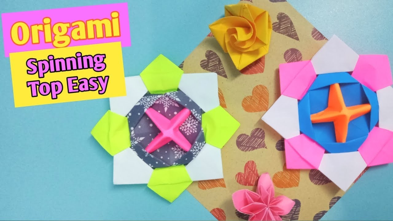 HOW TO MAKE SPINNING TOP || DIY ORIGAMI SPINNING TOP