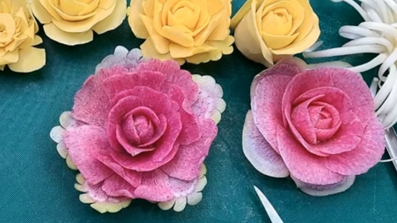 Incredible Skill | Chinese Red Radishes Carving Ideas | Amazing Knife Skill | Specials Flower Ep201