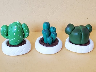 Making cactus with polymer clay | cactus with polymer clay | Polymer clay tutorial | clay art | DIY|
