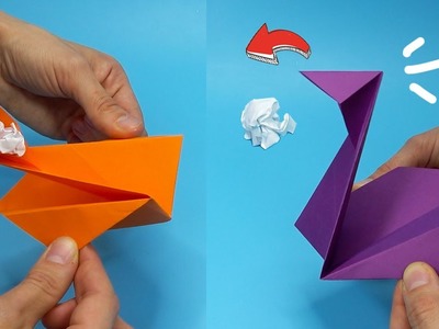 Origami catapult easy | Moving paper toys antistress