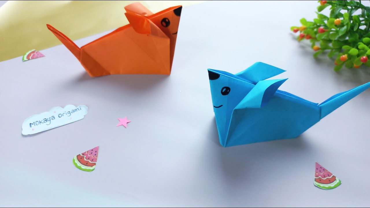 ORIGAMI MOUSE - How to make an origami mouse