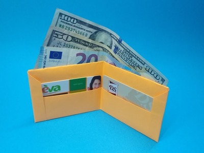 Origami Wallet for MONEY. How to make a Wallet with paper.