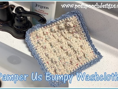 Pamper Us Bumpy Washcloth Crochet Pattern - FRIDAY FUNDAY! #crochet #crochetvideo