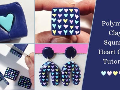 Polymer Clay Square Heart Cane Tutorial. Easy Polymer Clay Heart Cane. Valentine's Day Crafting