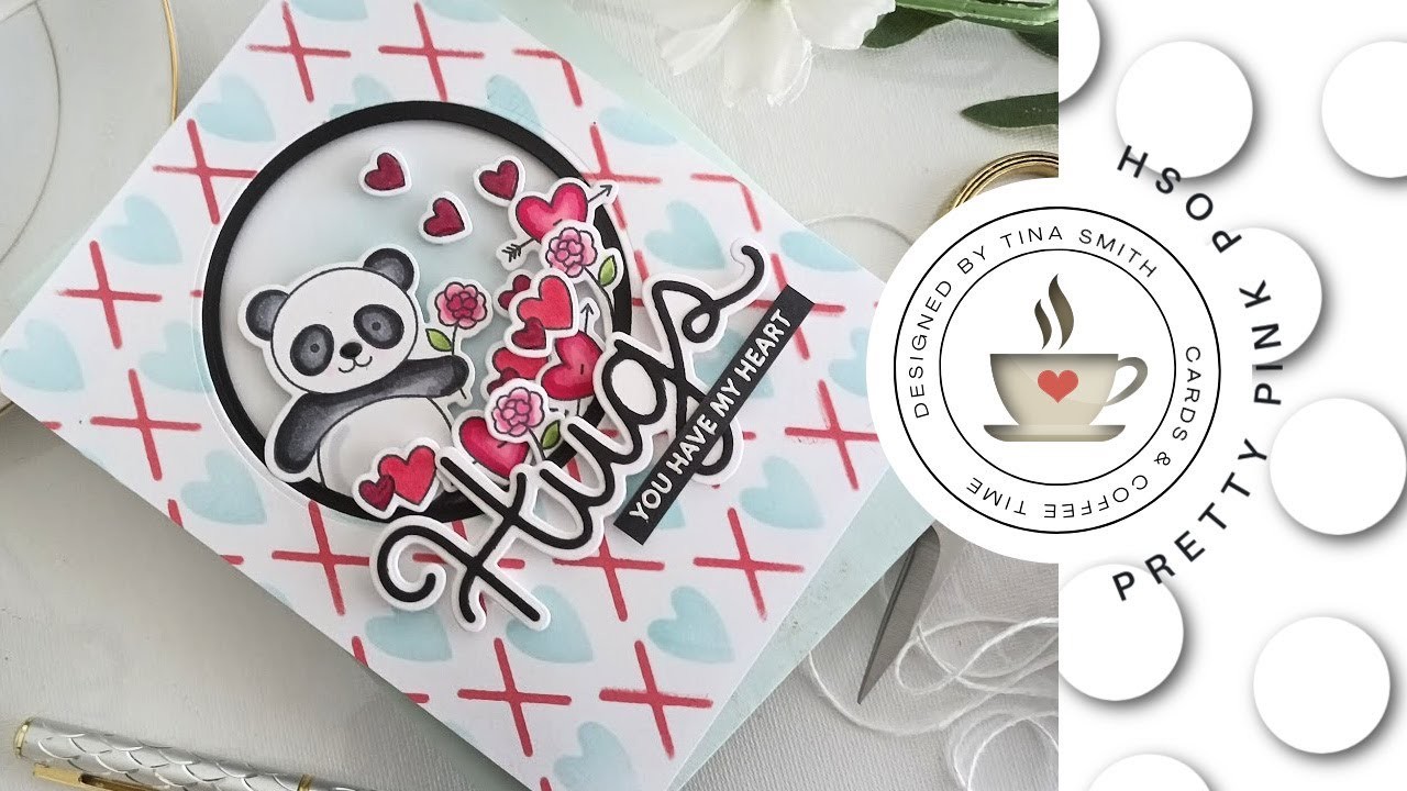 Pretty Pink Posh | Heart Critters | DIY Hugs Card by Tina Smith
