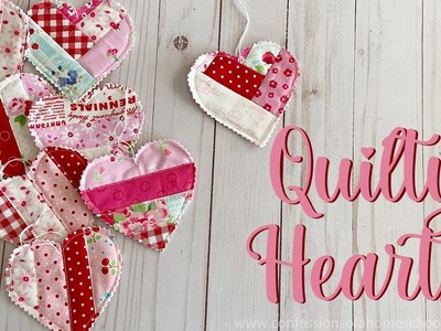 ???? Quilty Hearts Ornaments Tutorial! (Beginner friendly QAYG!)
