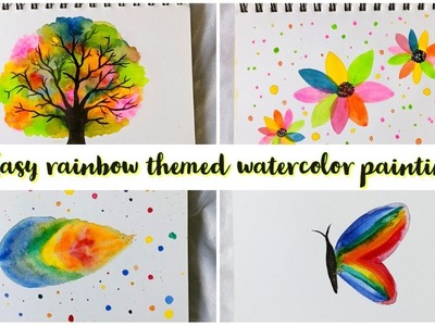 Rainbow theme watercolor painting????Watercolor paintings tutorials compilation for beginners