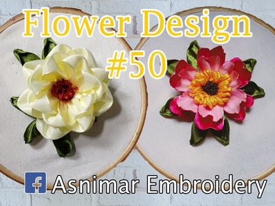 Ribbon Embroidery Tutorial for Beginners [Two Flower Designs #50]