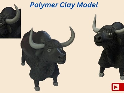 Sculpting Domestic Yak Animal with Polymer CLAY.Clay Yak.Clay Animal.Clay Modelling