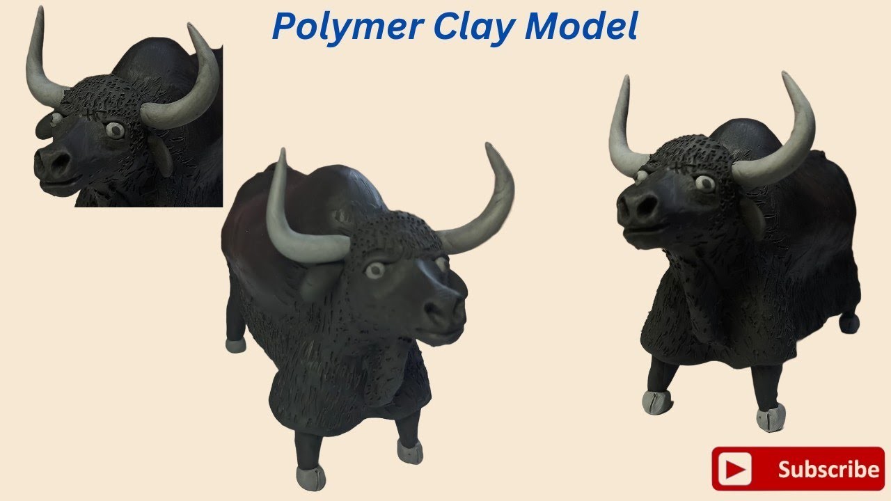 Sculpting Domestic Yak Animal with Polymer CLAY.Clay Yak.Clay Animal.Clay Modelling