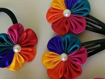 Superrrrr easy hand made flower ideas for vest clothes. flower DIY. hair pin hair band make at home